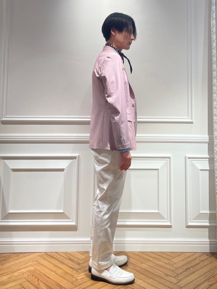 橋本さんの「DRESSTERIOR｜【セットアップ可/MonoMax4月号掲載/Safari5月号掲載】CARREMAN ストレッチジャ」を使ったコーディネート