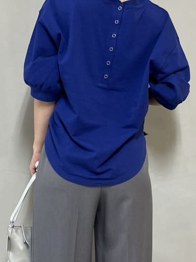 Minaさんの「Dessin｜【360度可愛い】バックヘンリーカットソー5分袖」を使ったコーディネート