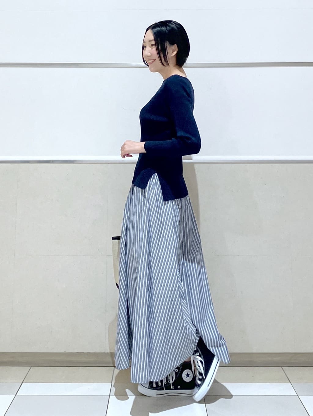 eriko さんの「Dessin｜【洗える】ボートネックリブニット」を使ったコーディネート