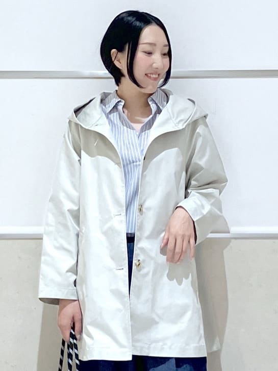 eriko さんの「Dessin｜【洗える】フードトレンチコート」を使ったコーディネート