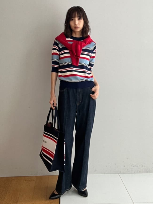 misaさんの「DRESSTERIOR｜【otonaMUSE5月号掲載】センタープレス ワイドストレートデニム」を使ったコーディネート