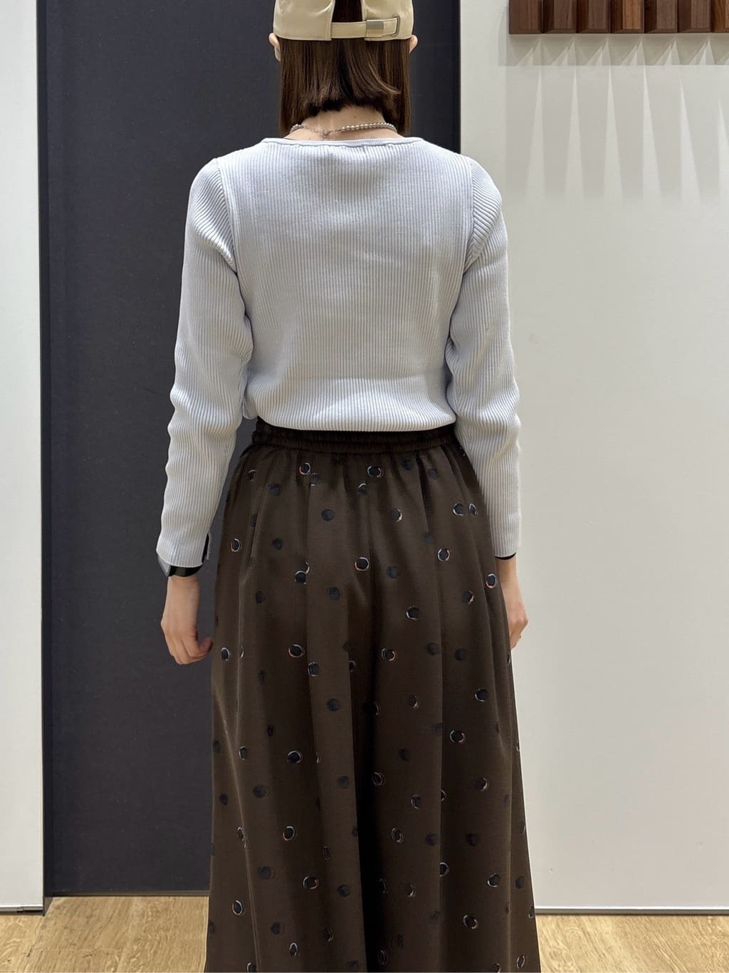 risaさんの「Dessin｜【洗える】ボートネックリブニット」を使ったコーディネート