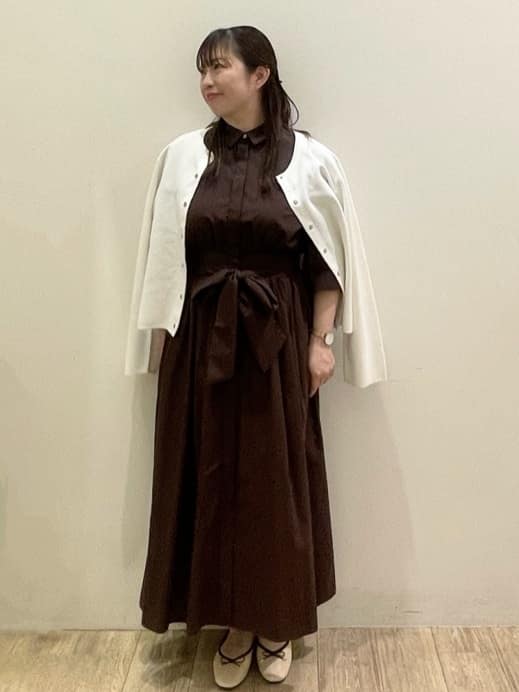 Keiさんの「index｜リボンベルト付きシャツワンピース【洗濯機OK／防シワ加工】」を使ったコーディネート