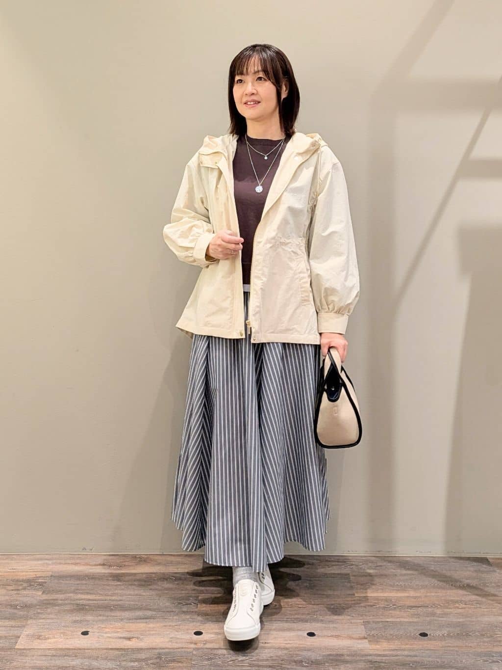 ricoさんの「Dessin｜【撥水・洗える】フーデッドライトブルゾン」を使ったコーディネート