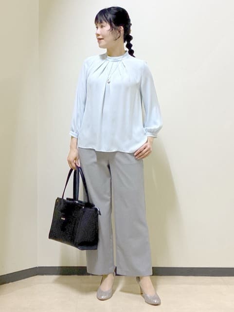  beni_gingerさんの「Reflect｜タックスタンドカラーブラウス」を使ったコーディネート