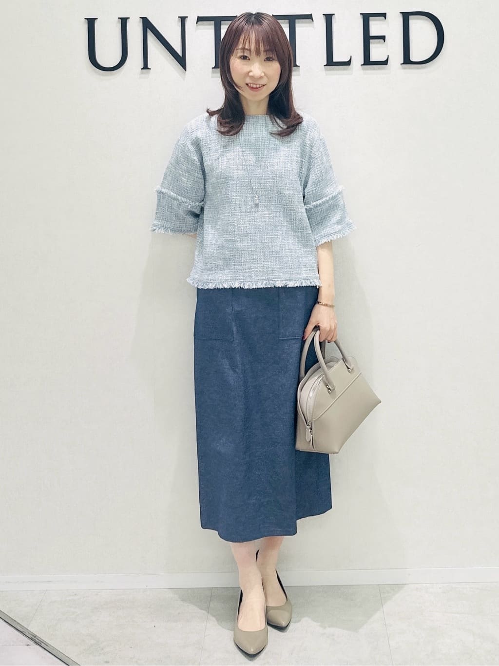 Miwaさんの「UNTITLED｜◆【洗える】ツイードドルマンブラウス」を使ったコーディネート