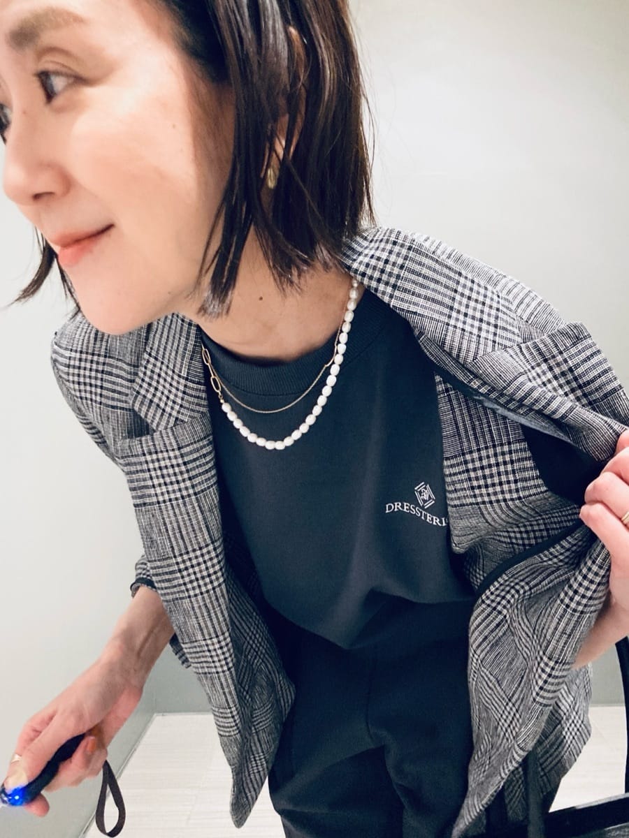 Furuさんの「DRESSTERIOR｜【セットアップ可/ウォッシャブル】ストレッチ裏毛ハーフスリーブプルオーバー」を使ったコーディネート