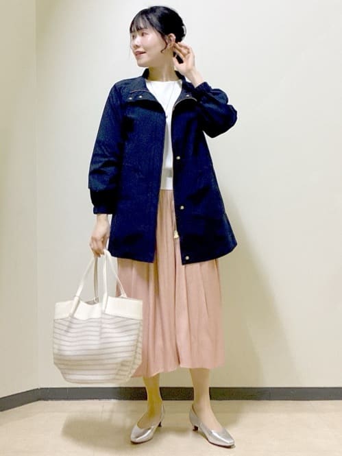  beni_gingerさんの「Reflect｜【撥水】ストレッチタフタミドル丈スタンドカラーコート」を使ったコーディネート