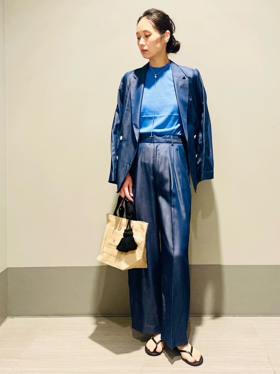 Annさんの「DRESSTERIOR｜【otonaMUSE5月号掲載/セットアップ可】テンセルデニムダブルジャケット」を使ったコーディネート