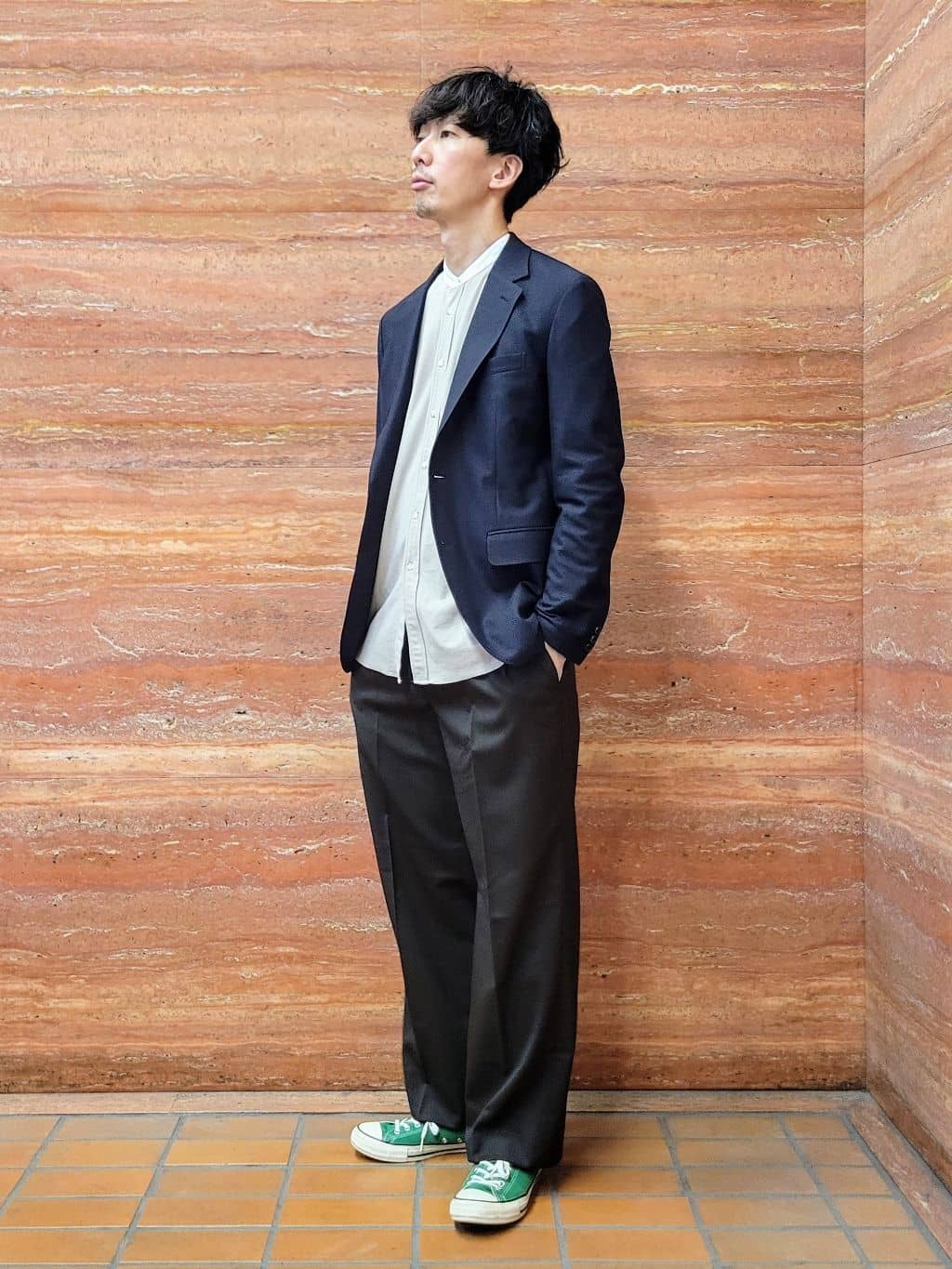 piroyaさんの「TAKEO KIKUCHI｜【抗菌防臭】CALCULO（R）ジャージ ジャケット」を使ったコーディネート