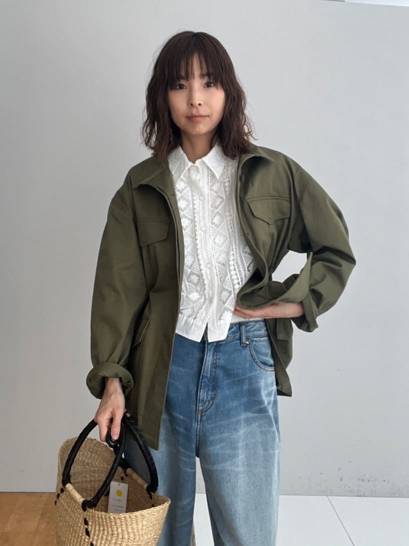 misaさんの「DRESSTERIOR｜【ウォッシャブル】コンパクトコットンミリタリーブルゾン」を使ったコーディネート