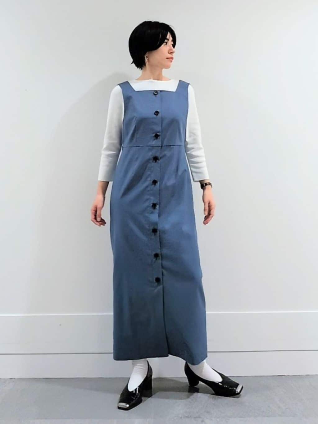 ミズタさんの「UNTITLED｜【洗える/七分袖】ボートネックコットンプルオーバー」を使ったコーディネート