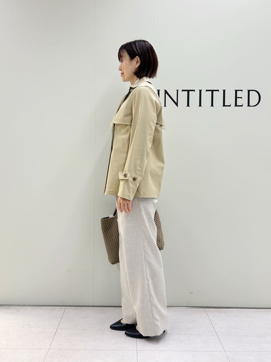 Mikiさんの「UNTITLED｜【定番人気/はっ水/洗える】タスランショートトレンチコート」を使ったコーディネート