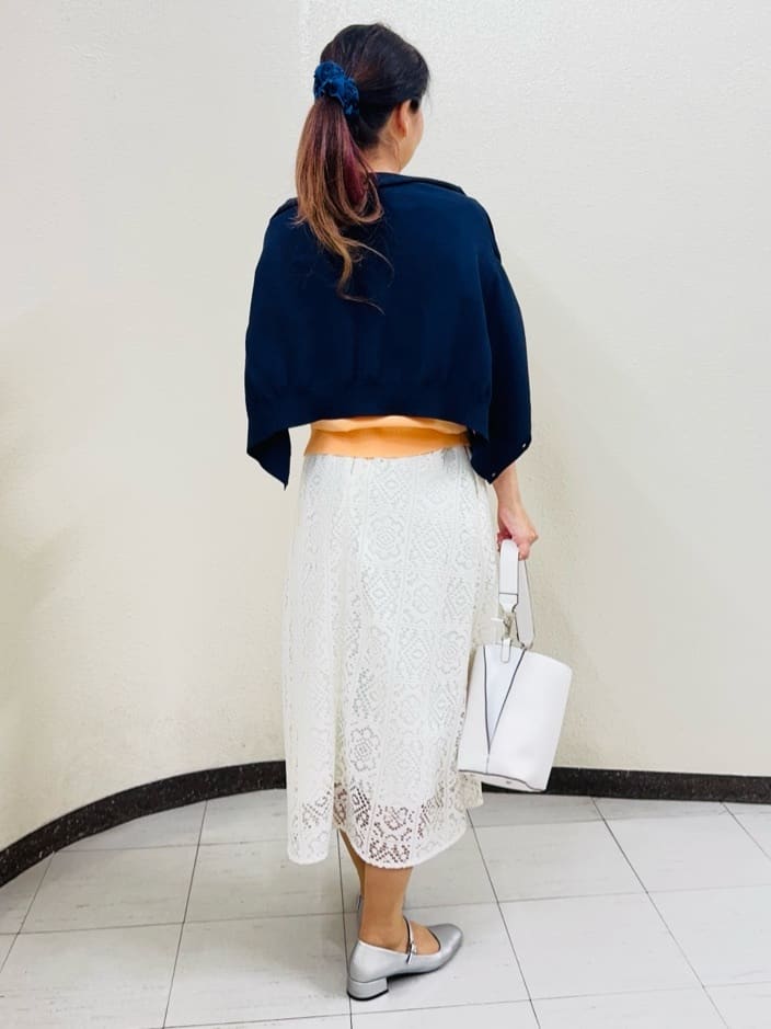 ⭐︎Eimi⭐︎さんの「Reflect｜レースデザインスリーブカーディガン」を使ったコーディネート
