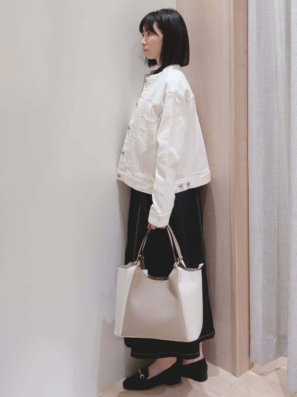 Yuiさんの「grove｜【貴島明日香さん着用】デニムフレアワンピース」を使ったコーディネート