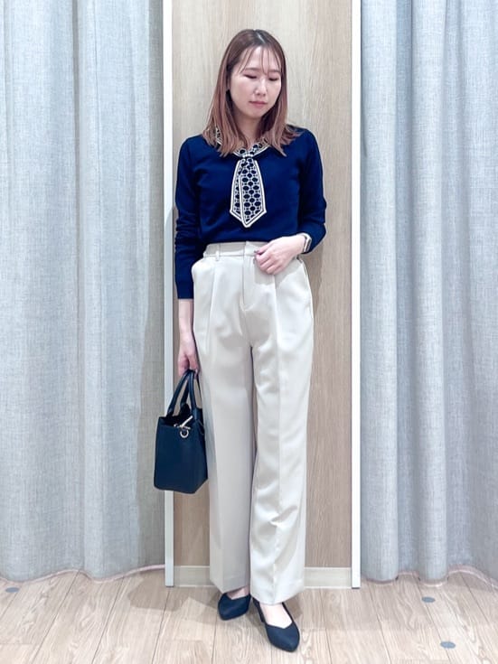みーちゃんさんの「grove｜【マシンウォッシュ／防シワ/SS-3L】ストレッチノーカラージャケット」を使ったコーディネート