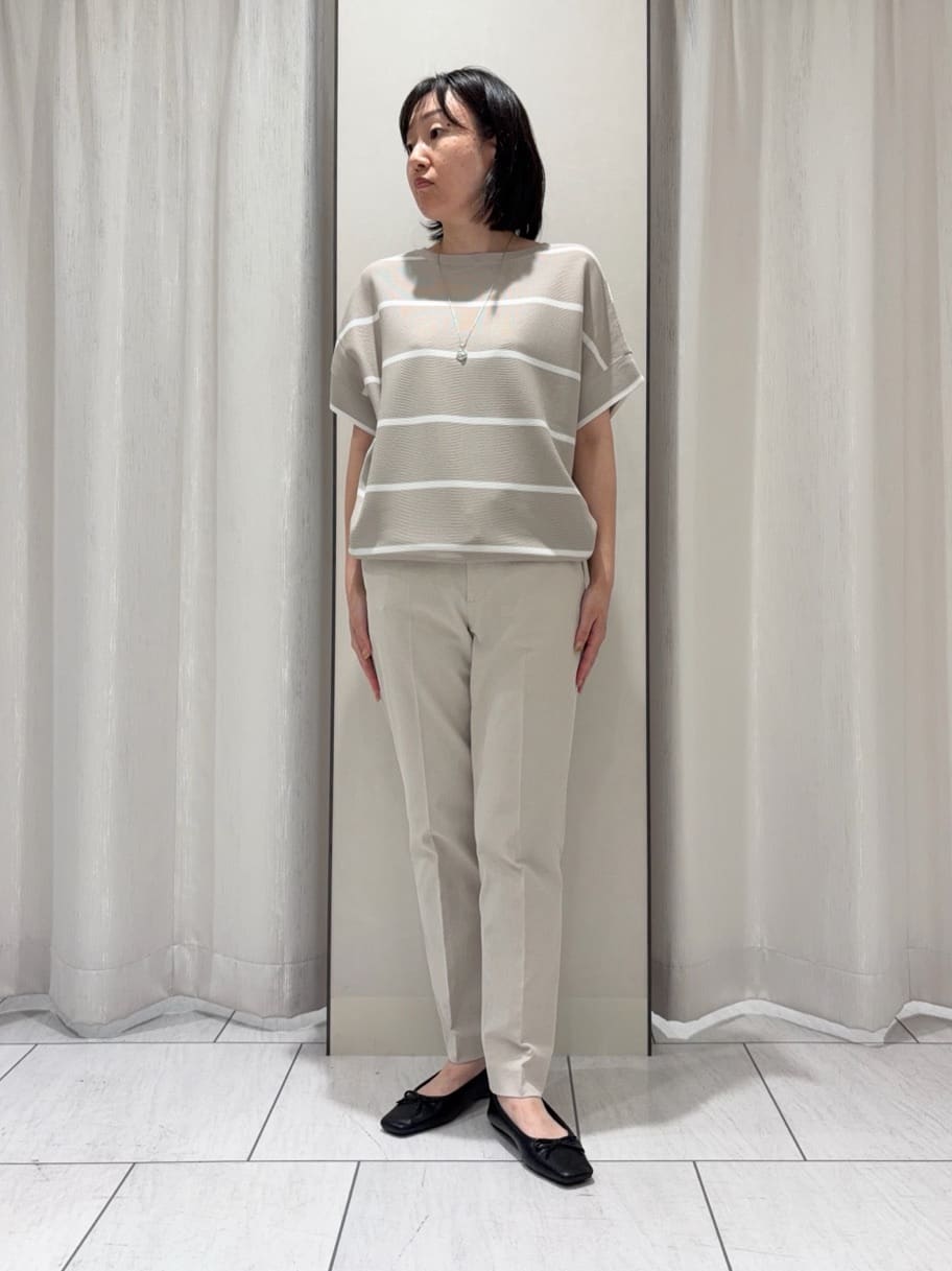 わたなべさんの「UNTITLED｜【11色展開/体型カバー】前後2WAYフレンチスリーブニット」を使ったコーディネート