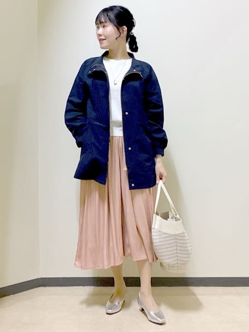  beni_gingerさんの「Reflect｜【撥水】ストレッチタフタミドル丈スタンドカラーコート」を使ったコーディネート