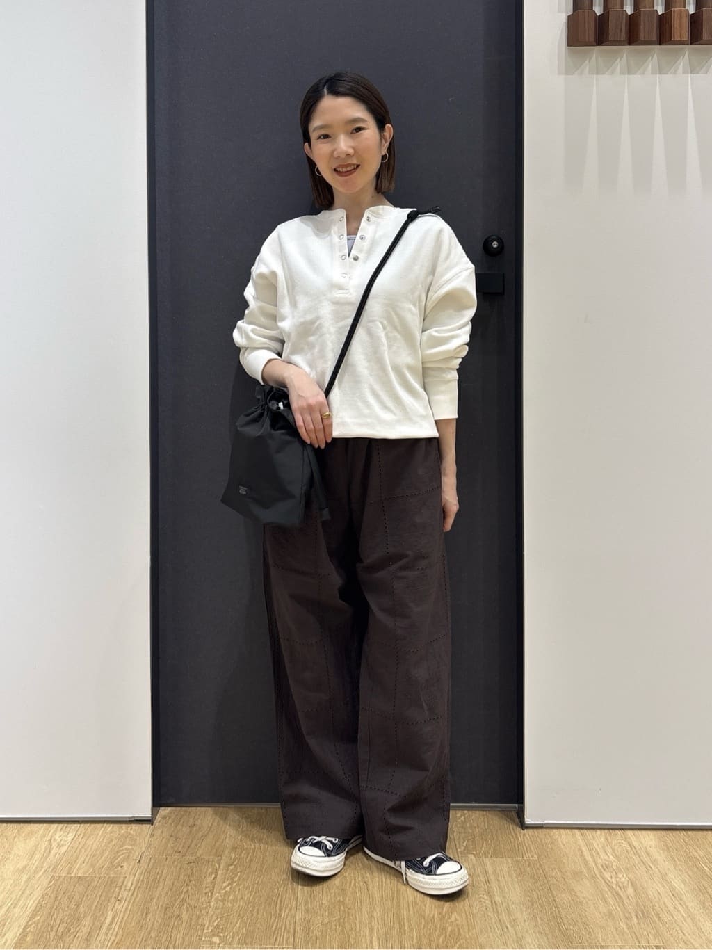 risaさんの「Dessin｜【前後2WAY/洗える】ドロストリブカットソー」を使ったコーディネート