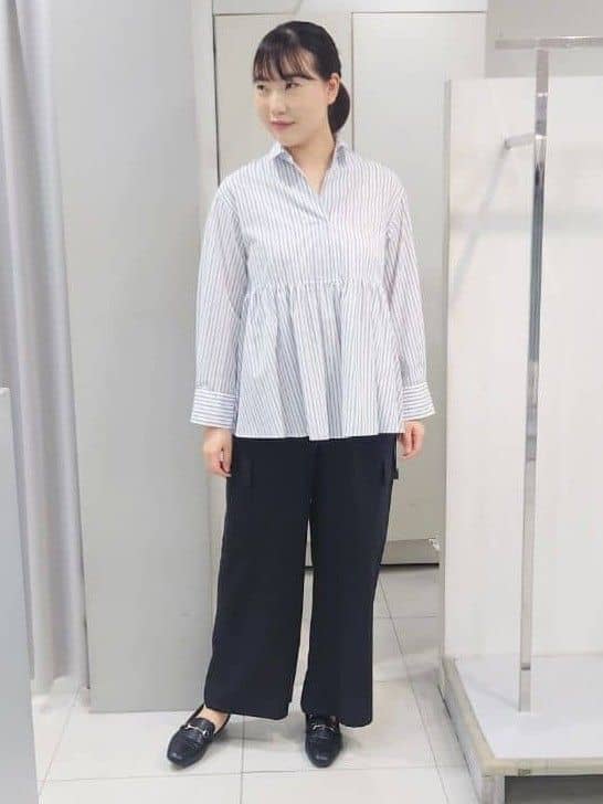 AZUSAさんの「Reflect｜【レイヤードにおすすめ◎】ペプラムデザインシャツ」を使ったコーディネート