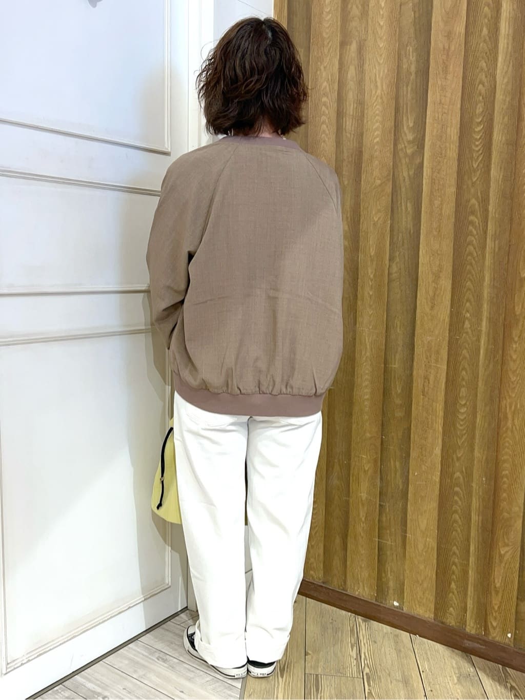 yuriyuriさんの「SHOO･LA･RUE｜【洗濯機可/S-LL】さらっと快適　麻調ゆるリブブルゾン」を使ったコーディネート
