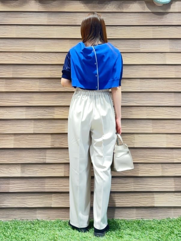 himiさんの「SHOO･LA･RUE｜【S-LL/二の腕カバー】品よく隠せる ドット刺繍5分袖ニット」を使ったコーディネート