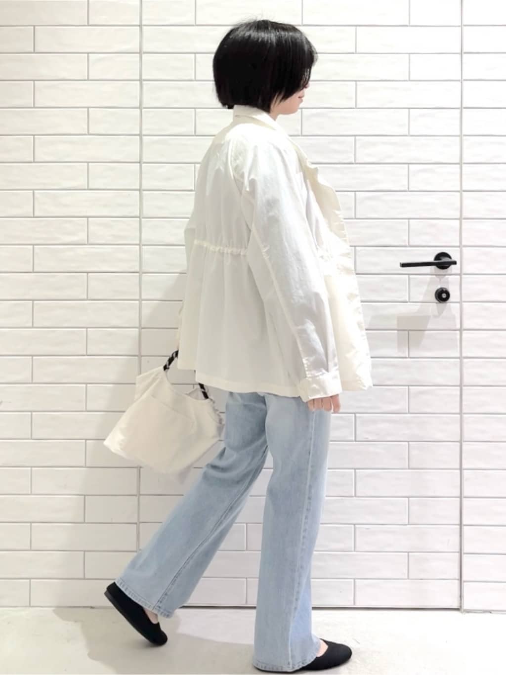 しおりさんの「OPAQUE.CLIP｜撥水スタンドZIPブルゾン【洗濯機OK／UVケア／花粉対応】」を使ったコーディネート