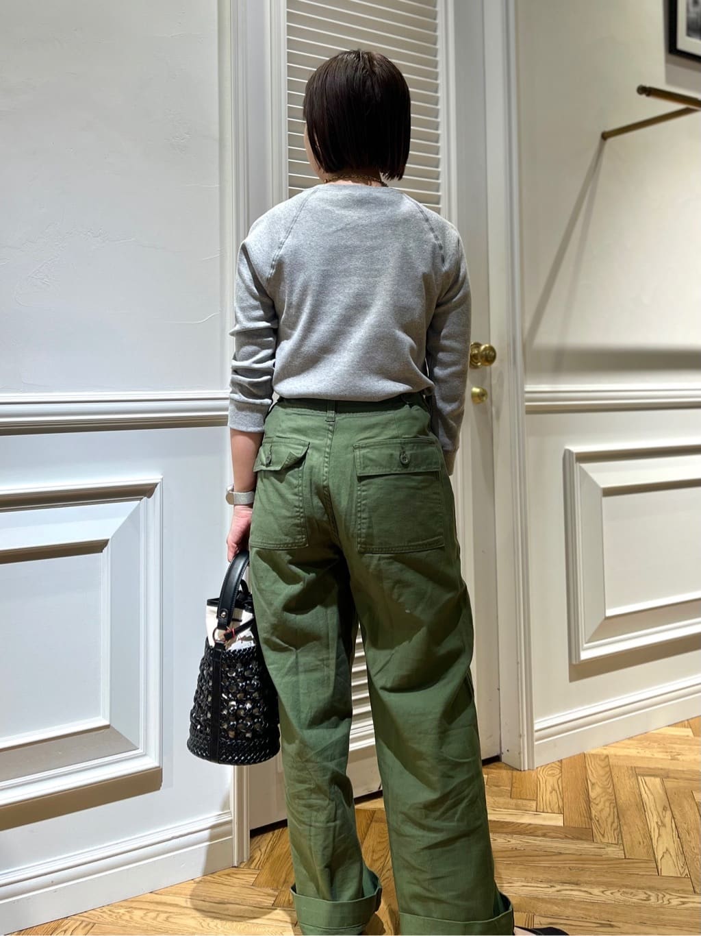 つじ まこさんの「DRESSTERIOR｜◆【otonaMUSE5月号掲載/3WAY】メッシュ＆キャンバス バケツBAG」を使ったコーディネート
