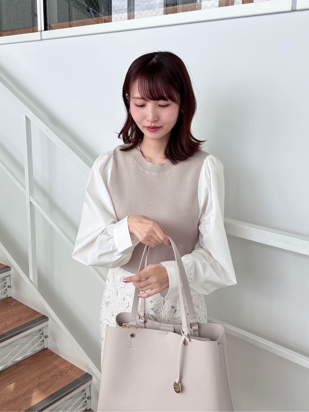 みさかさんの「index｜シャーリングドッキングニット【洗濯機OK】」を使ったコーディネート