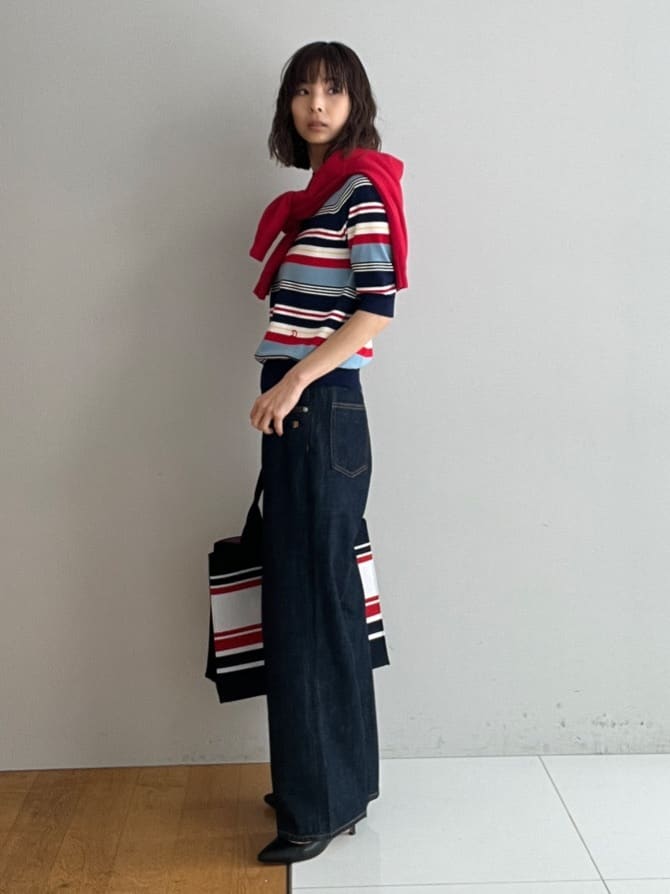 misaさんの「DRESSTERIOR｜【otonaMUSE5月号掲載】センタープレス ワイドストレートデニム」を使ったコーディネート