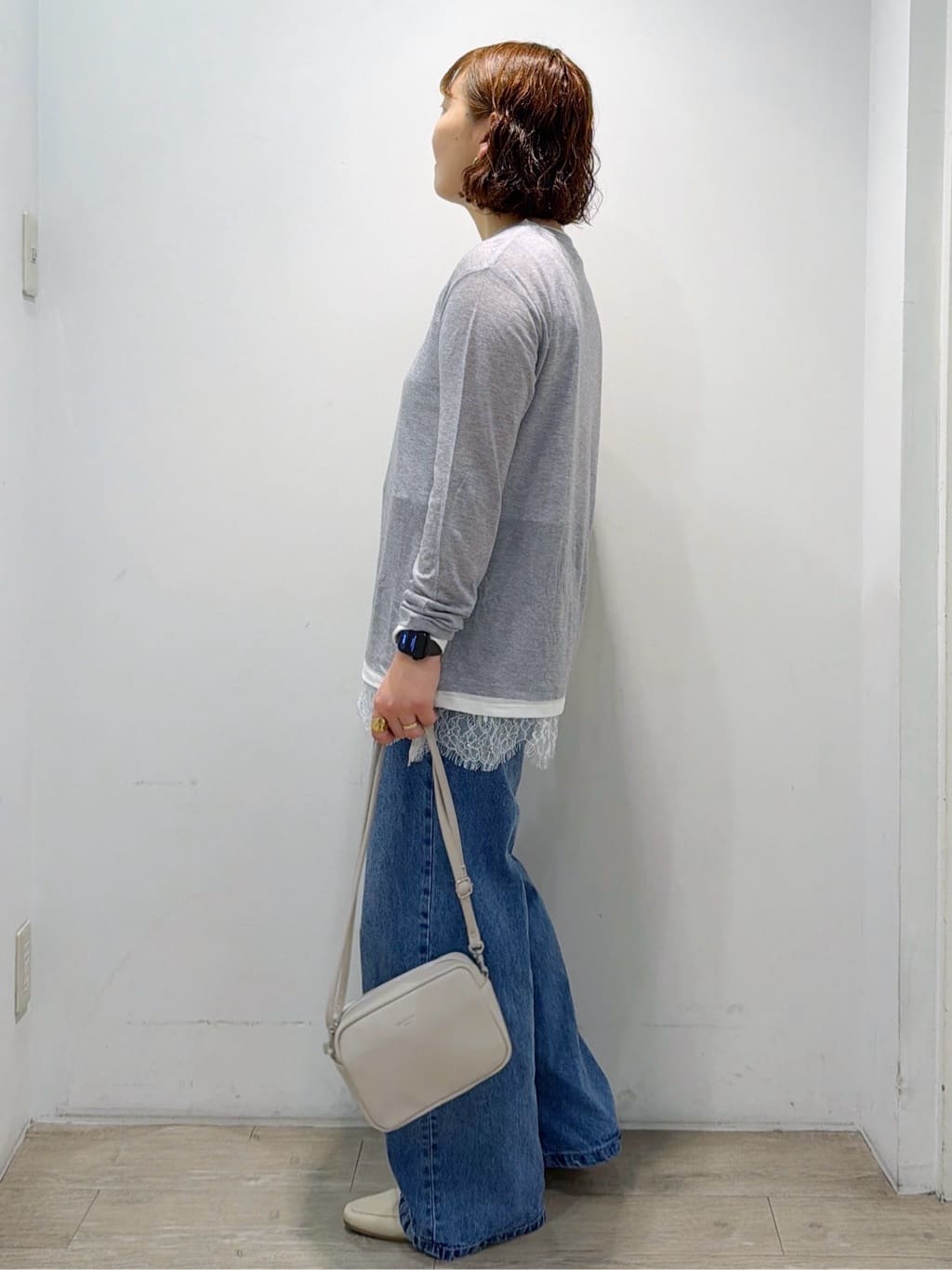 sumicaさんの「OPAQUE.CLIP｜配色レイヤードロングスリーブTシャツ【洗える】」を使ったコーディネート