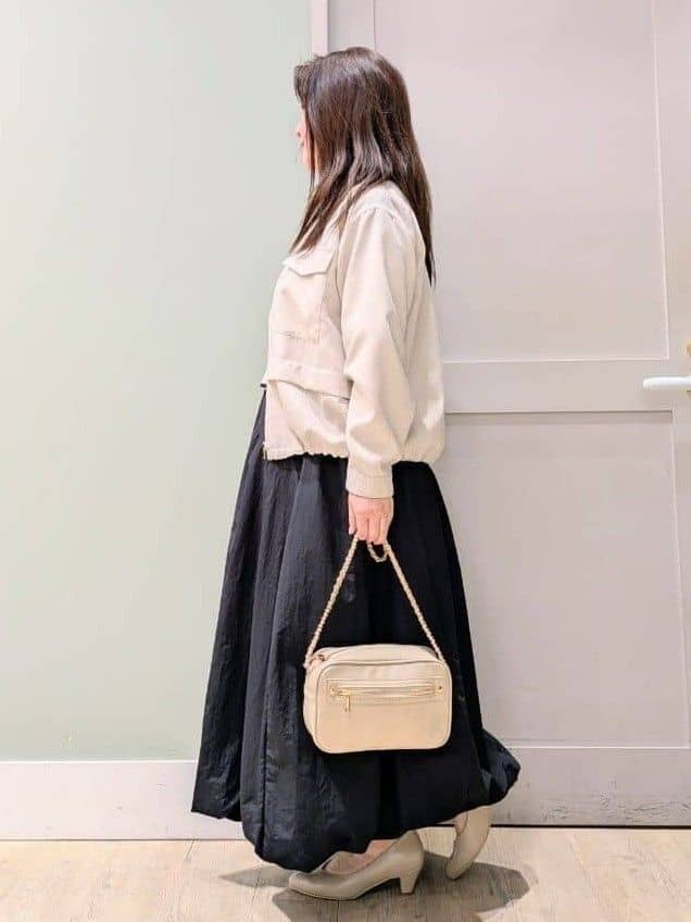 チグ♪さんの「grove｜【貴島明日香さん着用・洗える】麻調ノーカラーブルゾン」を使ったコーディネート