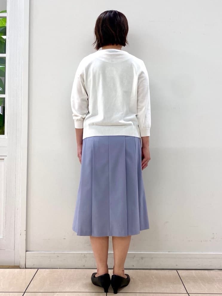ksmさんの「Reflect｜フロントフリルデザインニット」を使ったコーディネート