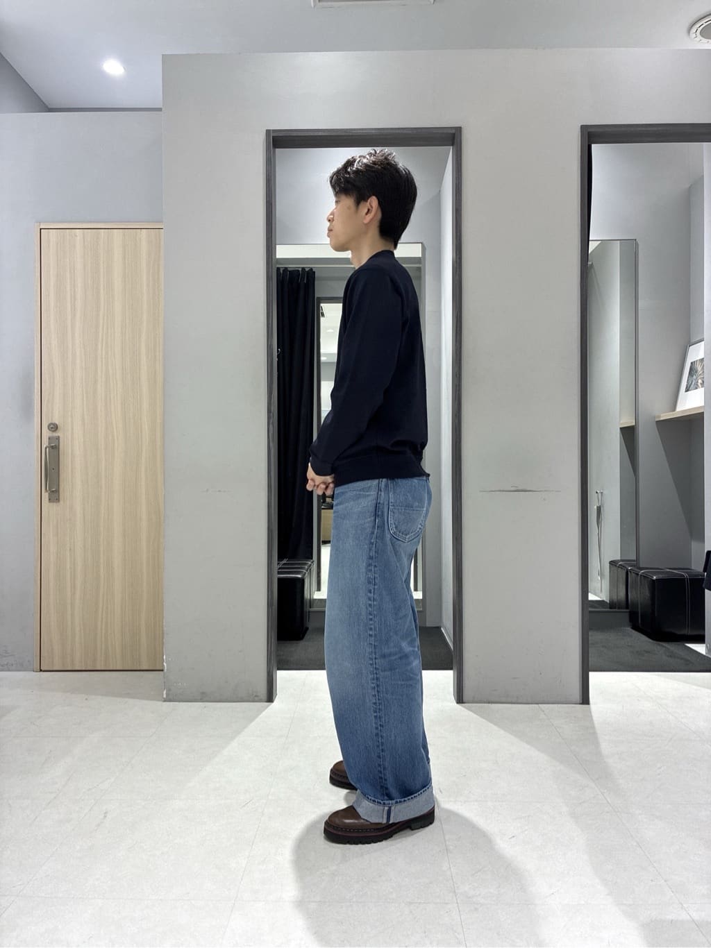 わいずみさんの「TAKEO KIKUCHI｜カカオ柄プリントシャツ」を使ったコーディネート