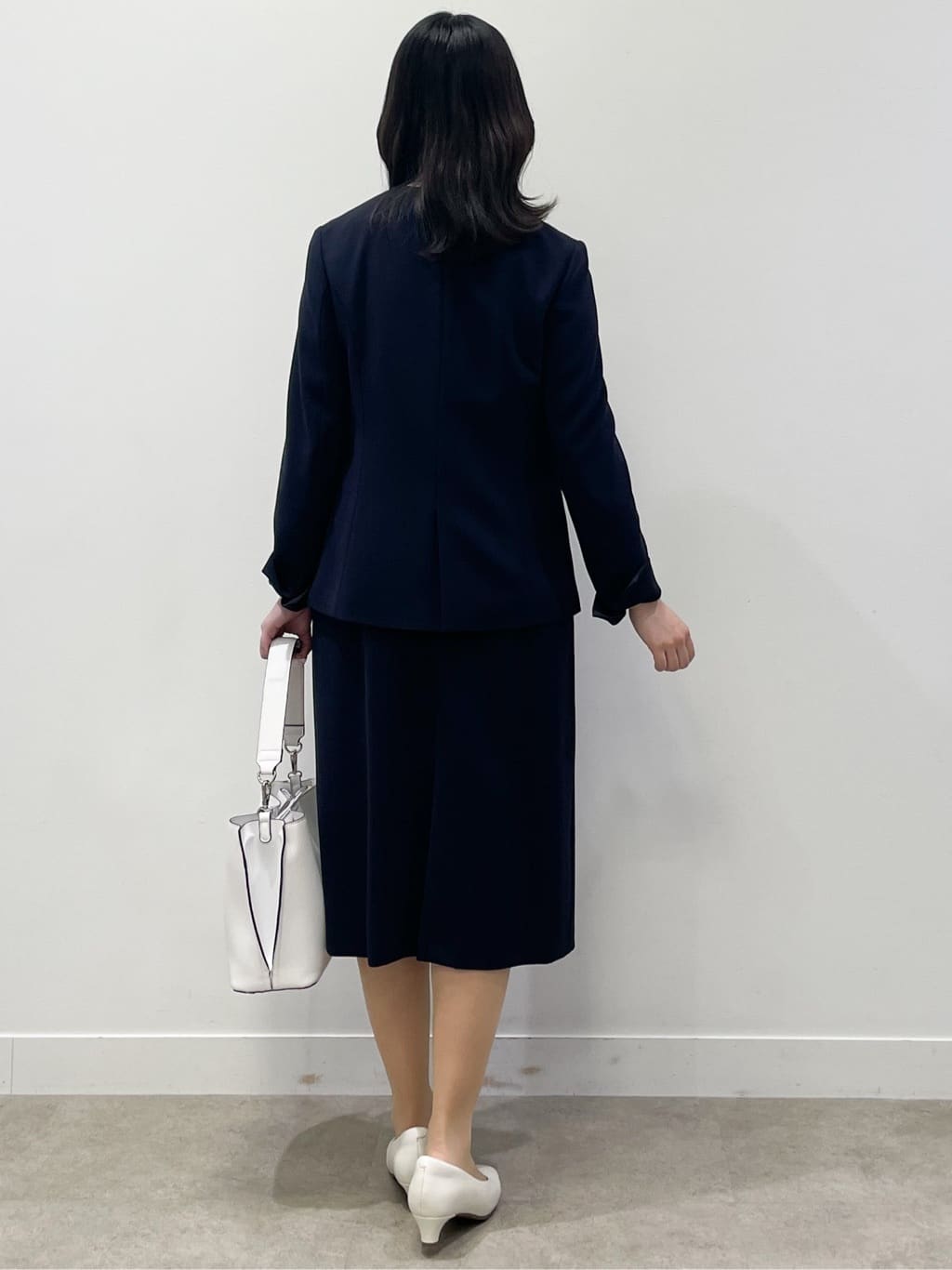 yukariさんの「Reflect｜【SS-4Lサイズ／通勤／セットアップ可】ノーカラージャケット」を使ったコーディネート