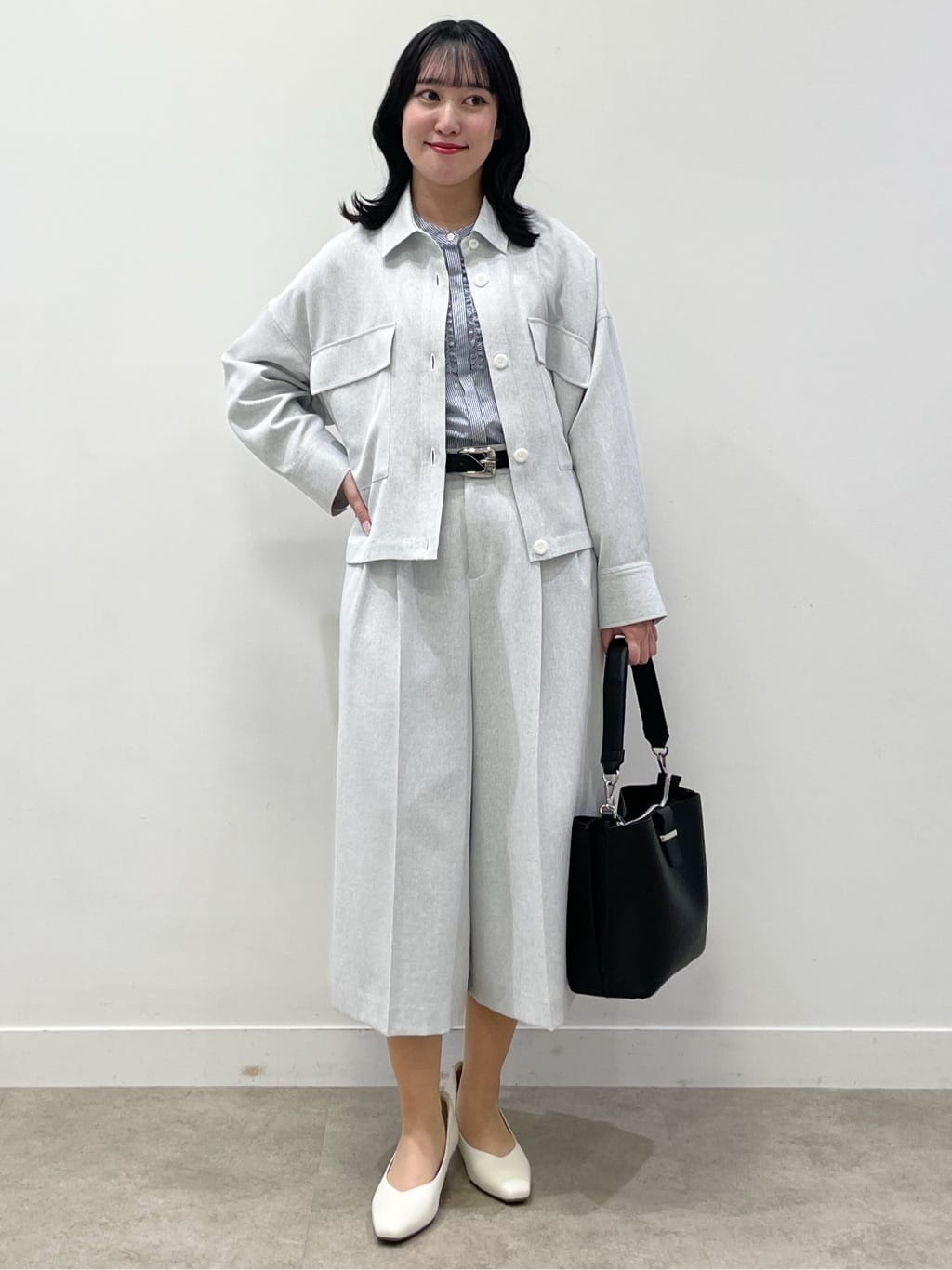 yukariさんの「Reflect｜リネンライクシャツブルゾン」を使ったコーディネート