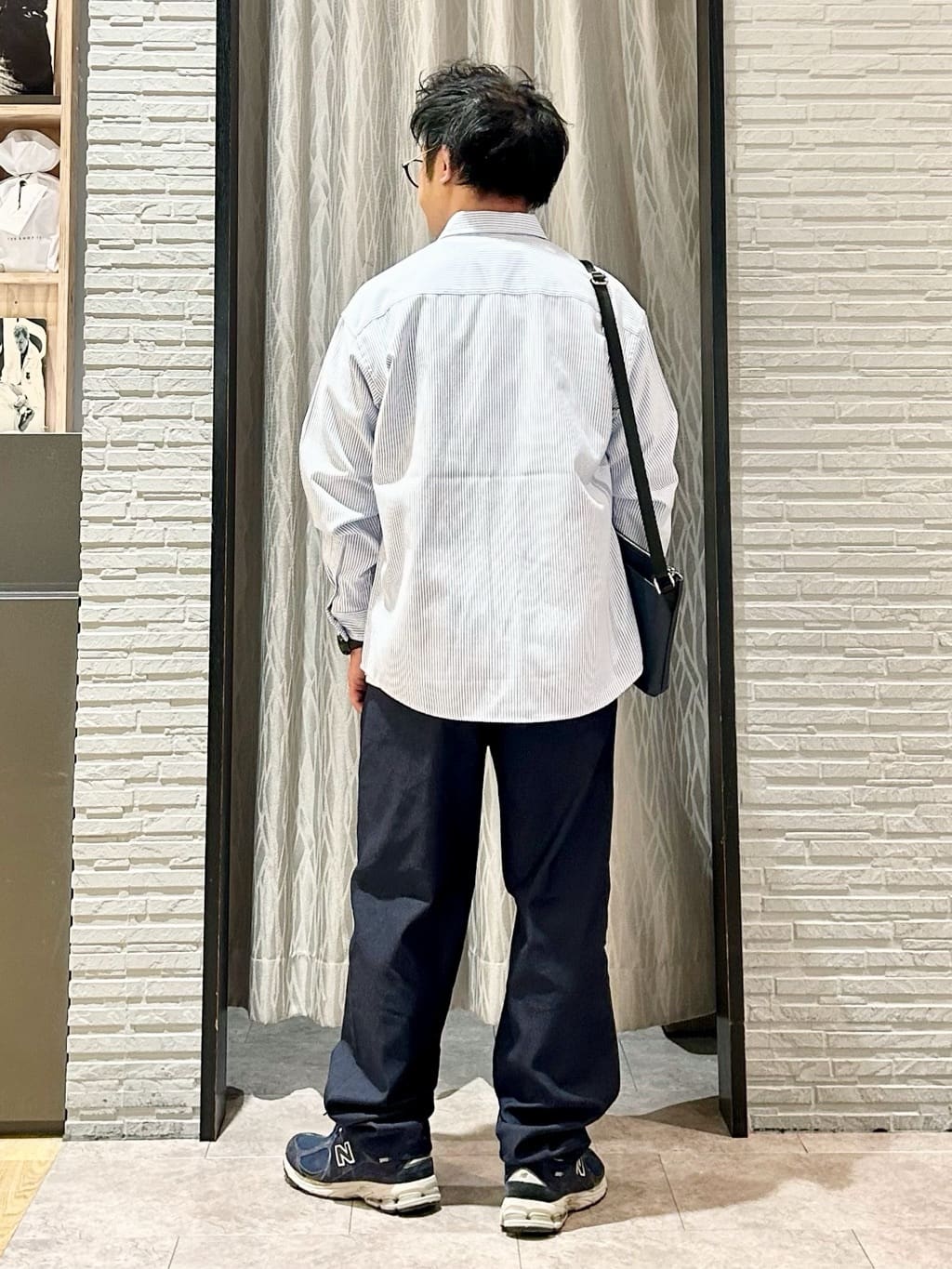 KENJI Iさんの「THE SHOP TK｜【POLO BCS 別注】 アソート長袖シャツ ストライプ／グレー／デニム」を使ったコーディネート