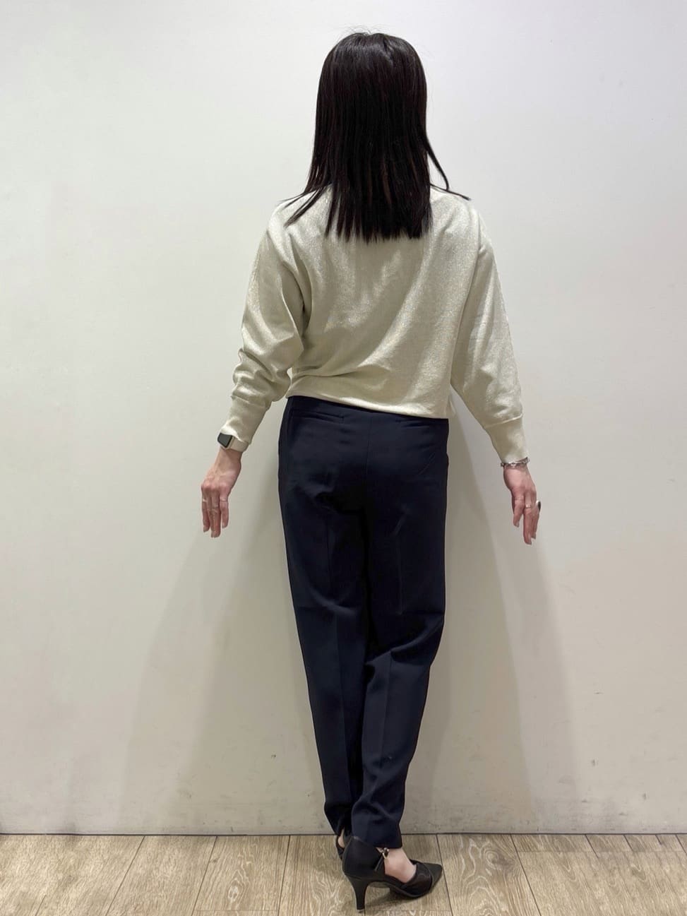 mameさんの「index｜ストレッチノーカラージャケット／セットアップ対応【洗濯機OK／防シワ／イージーアイロン】」を使ったコーディネート