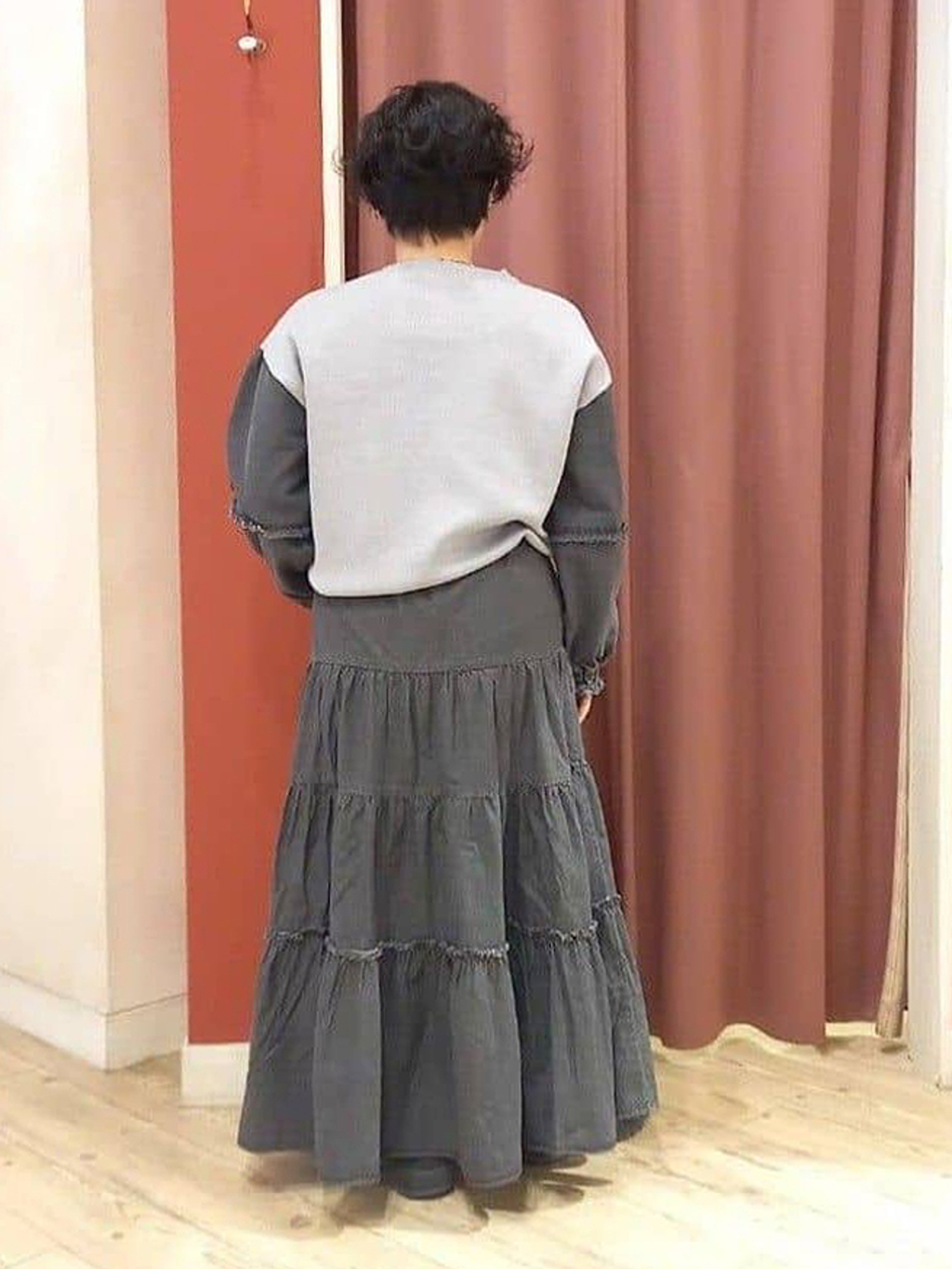 cameさんの「SHOO･LA･RUE｜デニム袖切替ロゴニット」を使ったコーディネート