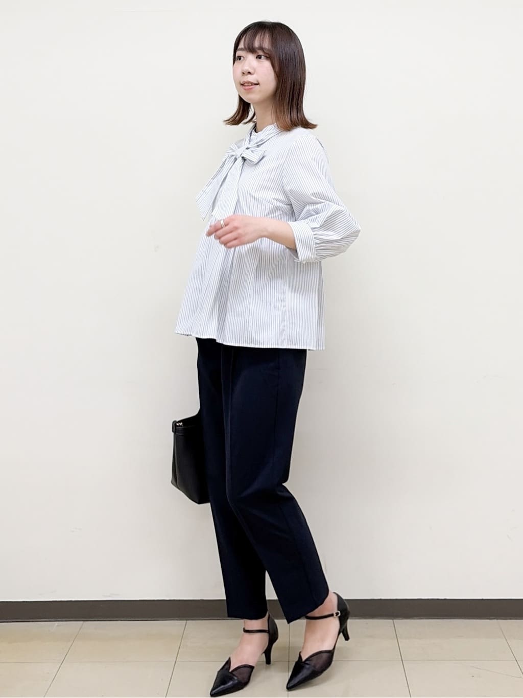 yurinaさんの「index｜ストレッチテーパードパンツ／セットアップ可【洗濯機OK／接触冷感／吸水速乾／防シワ】《SS～LL》」を使ったコーディネート