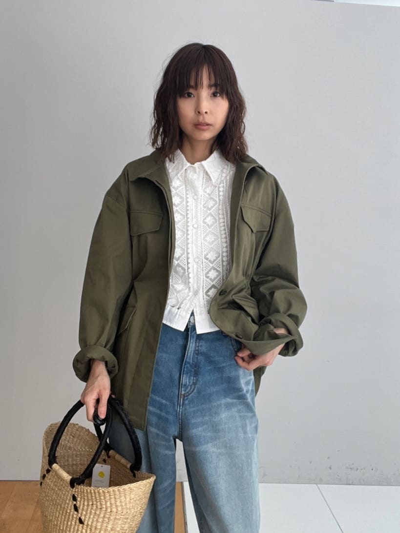misaさんの「DRESSTERIOR｜【ウォッシャブル】コンパクトコットンミリタリーブルゾン」を使ったコーディネート