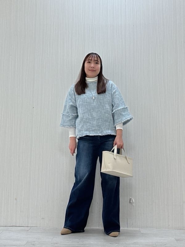 ayakaさんの「UNTITLED｜◆【洗える】ツイードドルマンブラウス」を使ったコーディネート