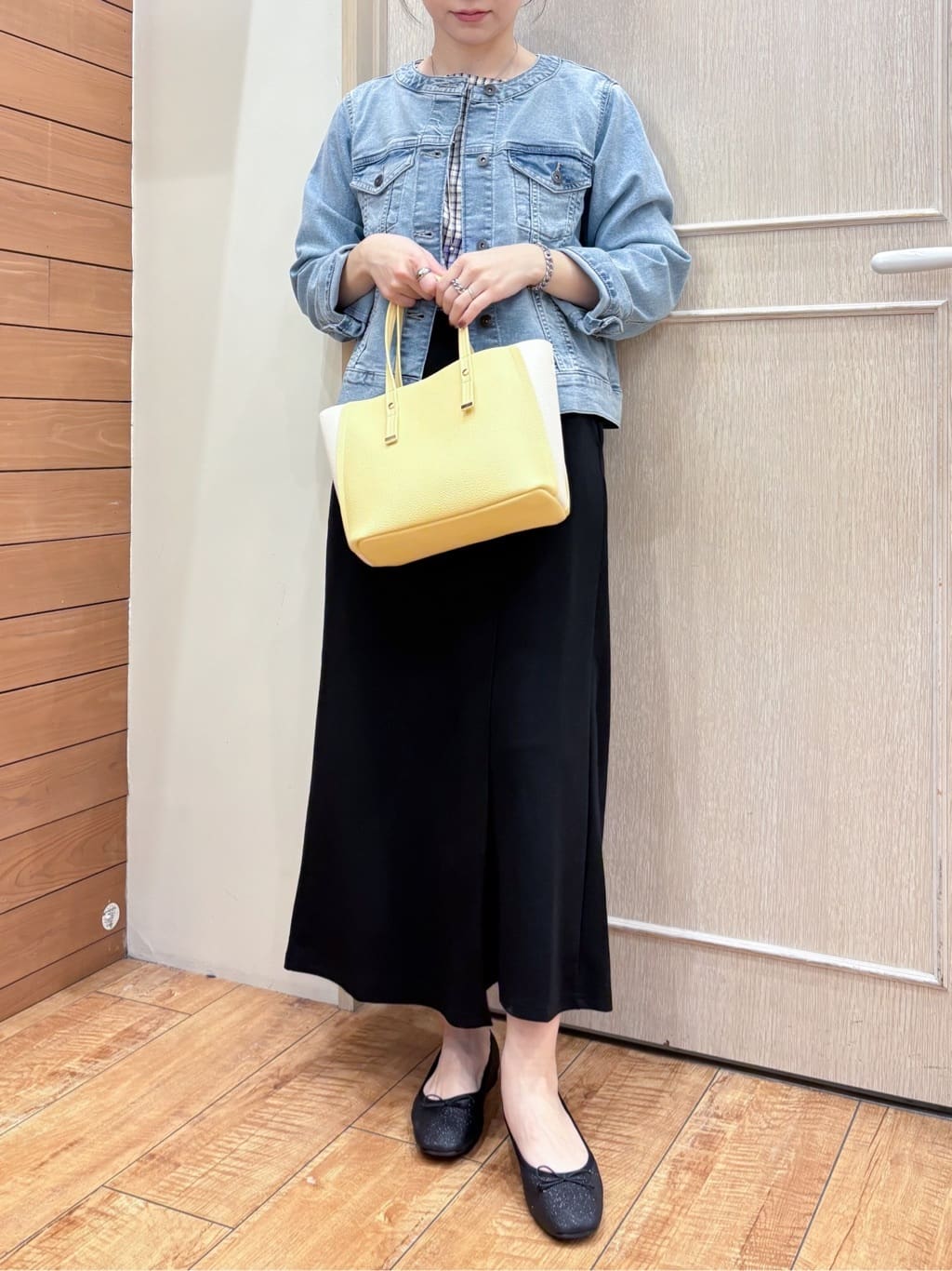 なみさんの「SHOO･LA･RUE｜【セットアップ可/洗濯機可】上品チェックが好印象 ゆるさら6分袖ブラウス」を使ったコーディネート