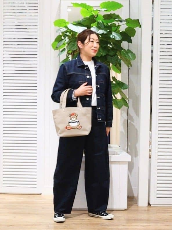 KJさんの「Dessin｜【ユニセックス/2WAY】リバーシブルデニムジャケット」を使ったコーディネート