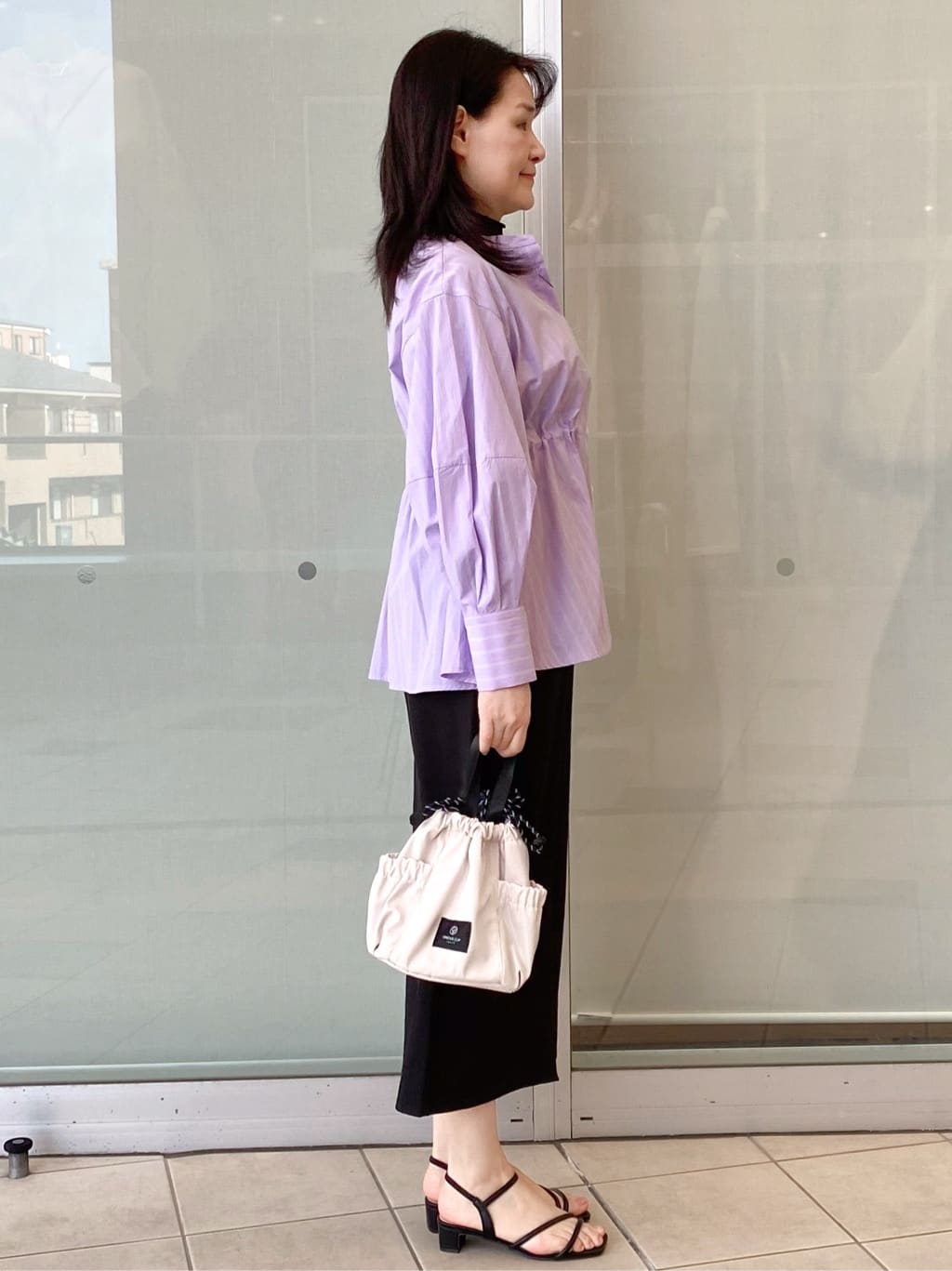 Jeanさんの「OPAQUE.CLIP｜ストライプペプラムデザインブラウス【洗濯機OK】」を使ったコーディネート