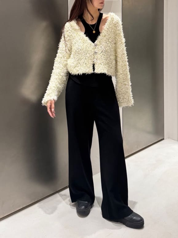 kanamiさんの「CODE A｜fancy yarn cardigan」を使ったコーディネート