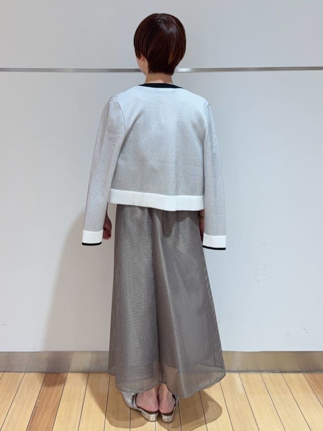 あやさんの「UNTITLED｜【洗える/後ろウエストゴム】スクエアメッシュスカート」を使ったコーディネート