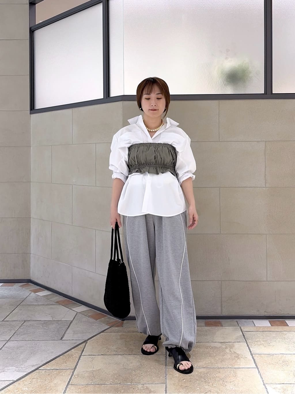 よねさんの「INDIVI｜Timeless｜ビッグポケットフォルムシャツ【接触冷感】」を使ったコーディネート