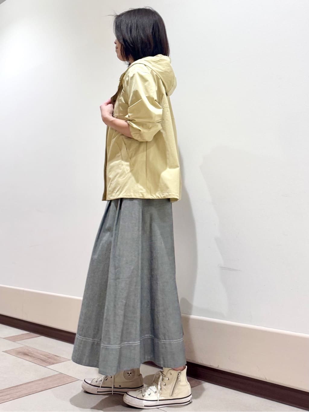 kaeさんの「Reflect｜【インナーにおすすめ◎】クルーネックストレッチリブトップス」を使ったコーディネート