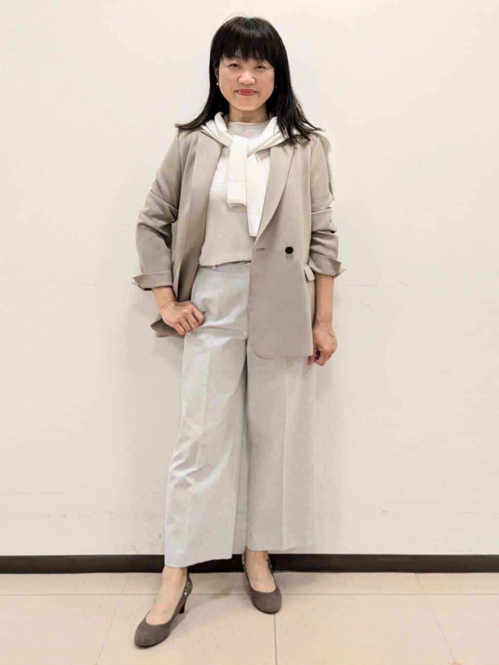 ともさんの「UNTITLED｜【追加5/本革/日本製】フリーフックベルト」を使ったコーディネート